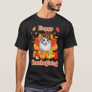 Happy Thanksgiving Ragdoll Cat I'm Thankful For My T-Shirt