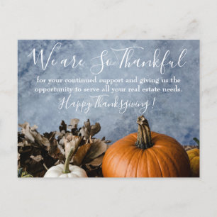Happy Thanksgiving Real Estate Agent Business  Holiday Postcard