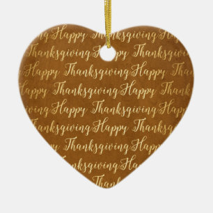 Happy Thanksgiving scripture Ceramic Tree Decoration