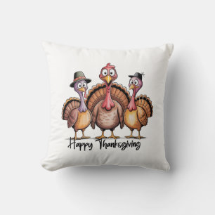 Happy Thanksgiving Shirt   Fall Holiday Turkey Day Cushion