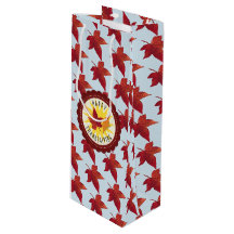 Happy Thanksgiving Sky and Fall Leaves