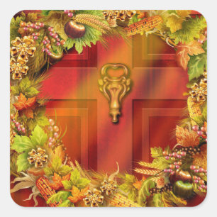 Happy Thanksgiving Square Sticker