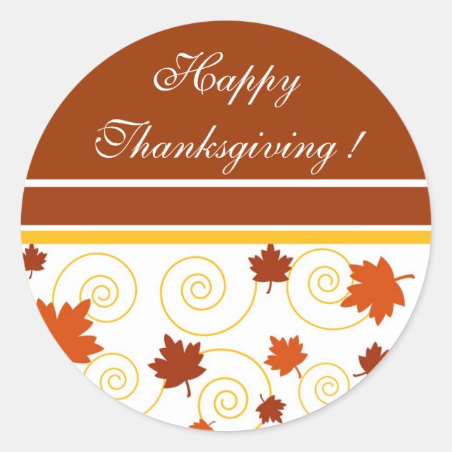 Happy Thanksgiving ! - Sticker (Front)