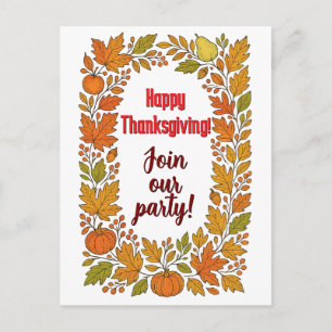 Happy Thanksgiving template Postcard
