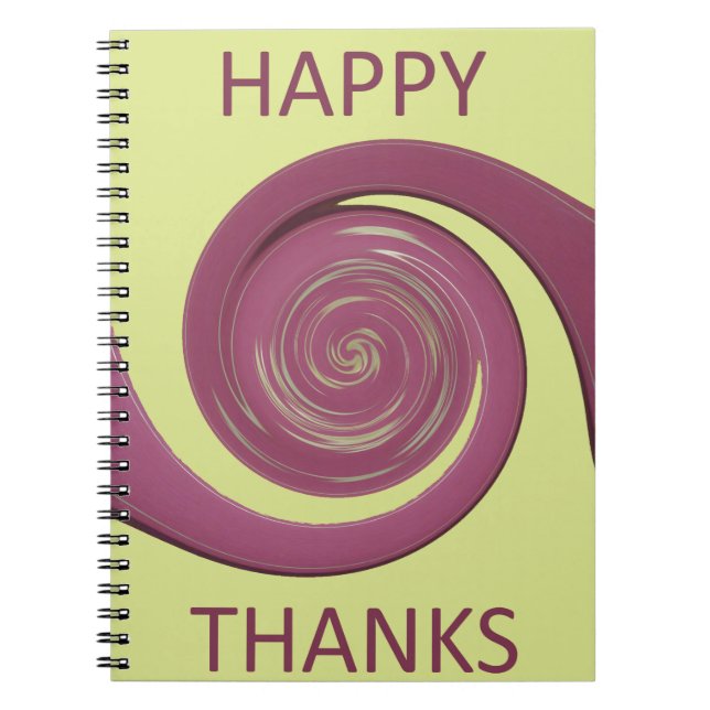 Happy Thanksgiving Text Art Design.  Notebook (Front)