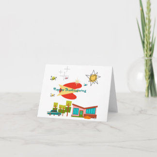 Happy Thanksgiving  Thank You Card