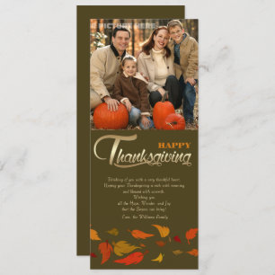 Happy Thanksgiving. Thanksgiving Photo Holiday Card