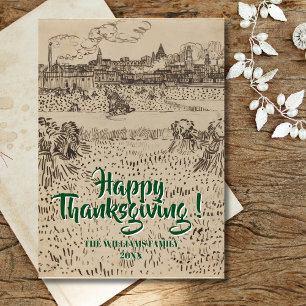 Happy Thanksgiving The Harvest Vincent van Gogh Card