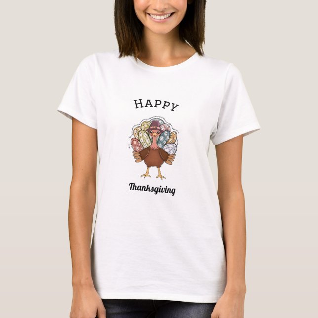 Happy Thanksgiving Theme T-Shirt (Front)