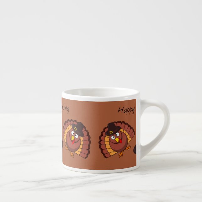 Happy Thanksgiving themed Espresso Cup (Right)