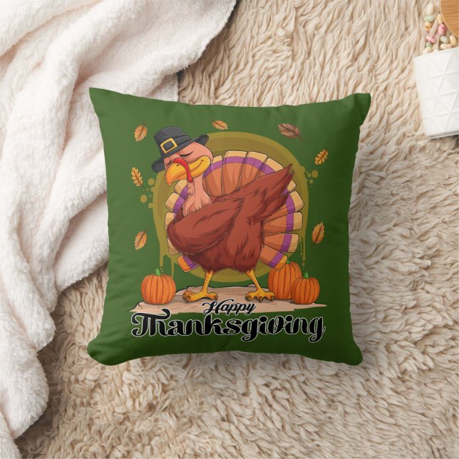 Happy Thanksgiving Throw Pillow (Blanket)
