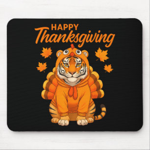 Happy Thanksgiving Tiger Women Boys Girls Kids Out Mouse Pad