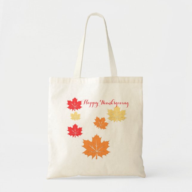 Happy Thanksgiving Tote Bag (Front)
