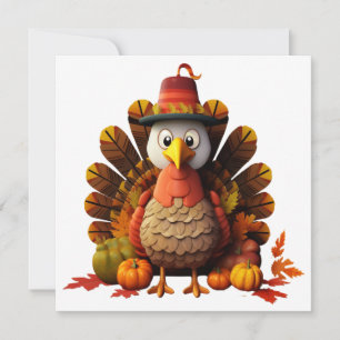 Happy Thanksgiving Turkey Card