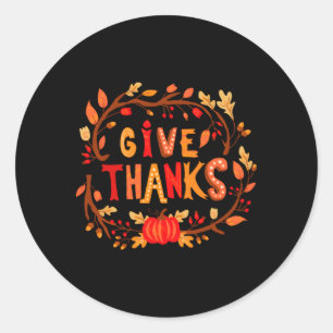 Happy Thanksgiving Turkey Day Classic Round Sticker