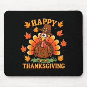 Happy Thanksgiving Turkey Family Dinner Thanksgivi Mouse Pad