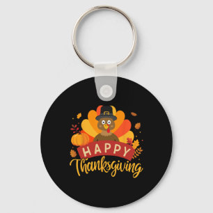 Happy Thanksgiving Turkey For Family Dinner Feast Key Ring