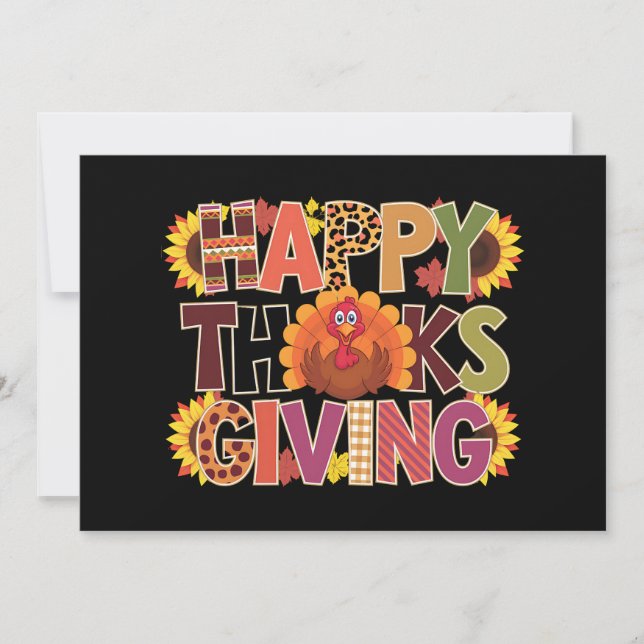 Happy Thanksgiving Turkey Funny Pumpkin Season Invitation (Front)