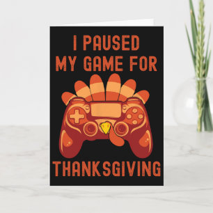 Happy Thanksgiving Turkey Gaming Controller Boys K Card