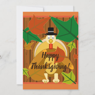 Happy Thanksgiving Turkey Holiday Card