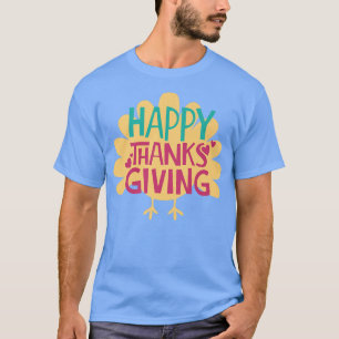HAPPY THANKSGIVING Turkey Matching Family Mum Dad T-Shirt