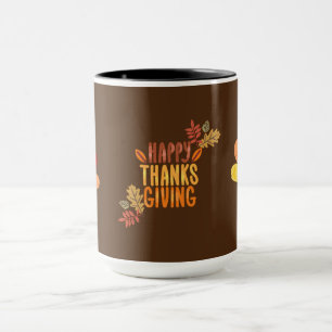 HAPPY THANKSGIVING TURKEY MUG
