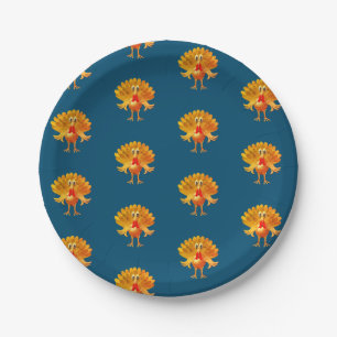 Happy Thanksgiving Turkey, Paper Plate