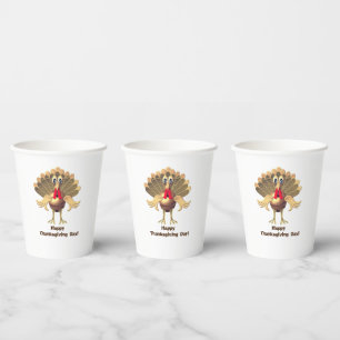 Happy Thanksgiving Turkey,Personalised Paper Cups