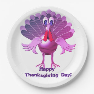 Happy Thanksgiving Turkey,Personalised Paper Plate