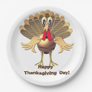 Happy Thanksgiving Turkey,Personalised Paper Plate