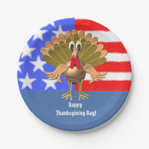 Happy Thanksgiving Turkey,Personalized Paper Plate