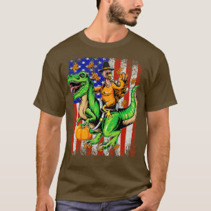 Happy Thanksgiving Turkey Rex Dinosaur Thanksgivin T-Shirt