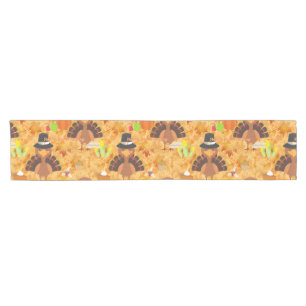 happy thanksgiving turkey tablerunner table runner