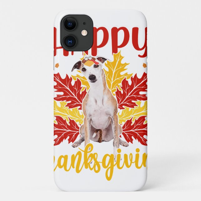 Happy Thanksgiving Turkey | Whippet lover Gift Case-Mate iPhone Case (Back)