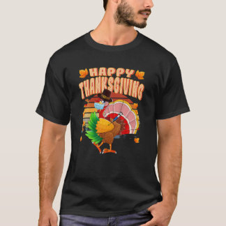 Happy Thanksgiving - Turkey With Vaccine T-Shirt