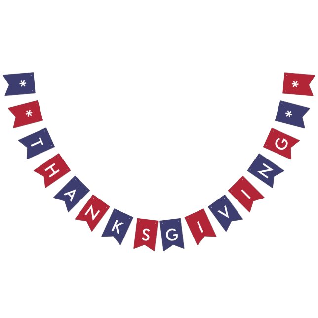Happy Thanksgiving Typography American Flag Colour (All)