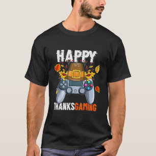 Happy Thanksgiving Video Game Controller Pilgrim C T-Shirt