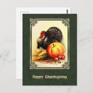 Happy Thanksgiving. Vintage Art Postcard
