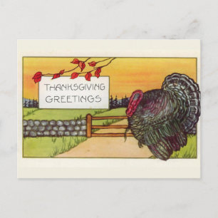 "Happy Thanksgiving" Vintage Postcard
