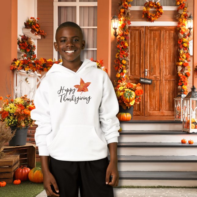 Happy Thanksgiving Watercolor Fall Maple Leaf (Creator Uploaded)