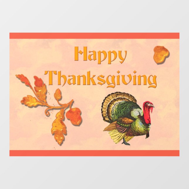 Happy Thanksgiving Window Cling (Sheet)