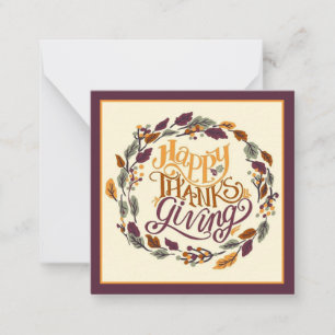 Happy Thanksgiving wreath Card