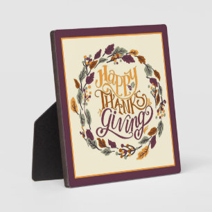 Happy Thanksgiving wreath  Plaque