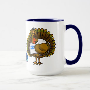 Happy Thanksgivukkah Jewish Turkey Mug