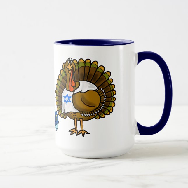 Happy Thanksgivukkah Jewish Turkey Mug (Right)