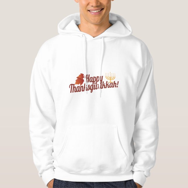 Happy Thanksgivukkah Menorah/Leaf Hoodie (Front)