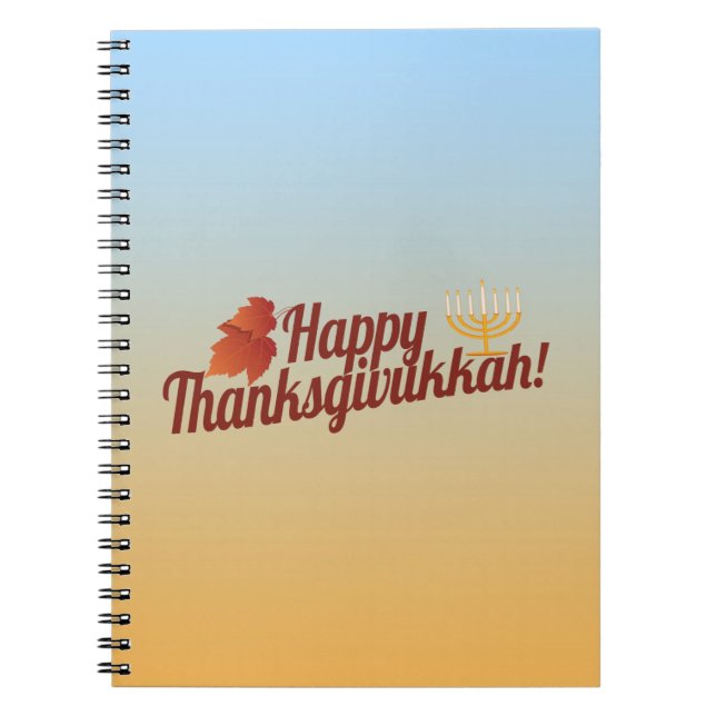 Happy Thanksgivukkah Menorah/Leaf Notebook (Front)