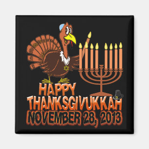 Happy Thanksgivukkah Thankgiving Hanukkah Magnet