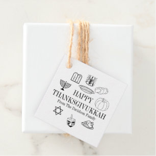 Happy Thanksgivukkah Thanksgiving Hanukkah Favour Tags