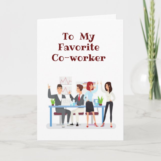 *HAPPY THANKSGVING* FAVORITE CO-WORKER HOLIDAY CAR CARD (Front)